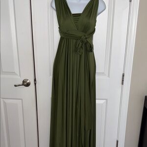 Convertible Infinity Olive Green Maxi Dress